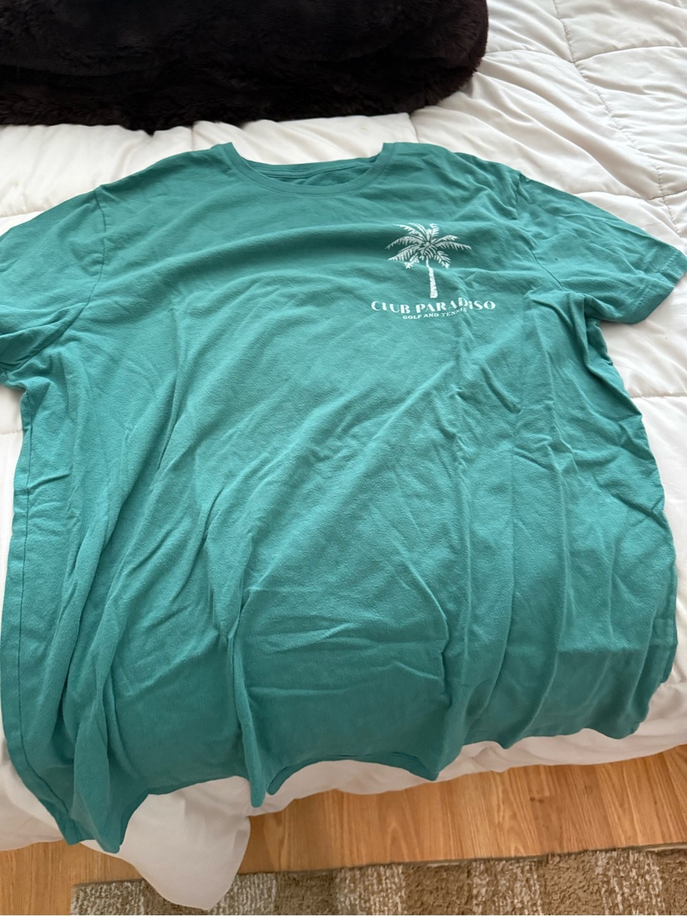 Goodfellow & Co Teal Palm Graphic Short-Sleeve Tee
